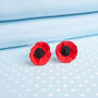 Large Poppy Stud Or Clip On Earrings, thumbnail 1 of 3