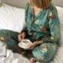 Turquoise Silky Long Pyjama Set, thumbnail 4 of 4