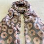 Stocking Filler Grey And Pink Poppy Print Scarf, thumbnail 2 of 4