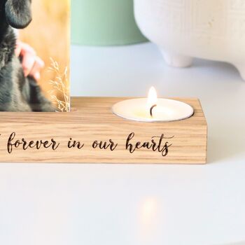 Personalised Pet Memorial Candle, Stem Vase Photo Frame, 3 of 9