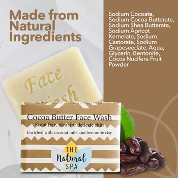 Cocoa Butter Face Wash Bar No Added Fragrance, 4 of 10