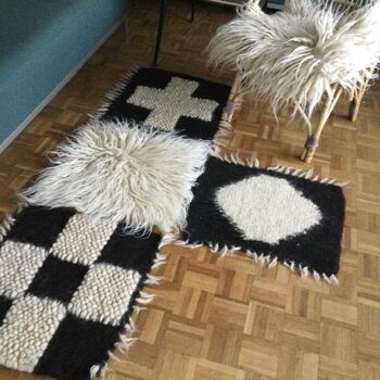 Monochrome Seat Pads| Seat Covers| Handwoven, 6 of 7