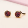 18ct Gold Plated January Birthstone Stud Earrings, thumbnail 1 of 9