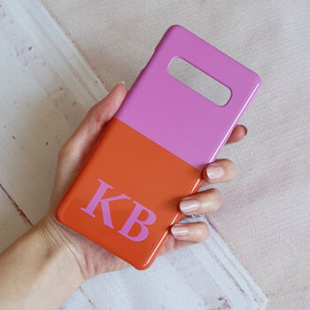 Personalised Pink And Orange Phone Case, 3 of 5