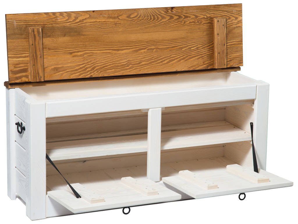 Hallway Storage Bench Shoe Cabinet White 120cm Wide By