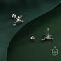 Stering Silver Tiny Frog Stud Earrings, thumbnail 6 of 12