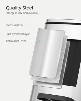 Steel Kitchen Bin Pedal Trash Can, 6 of 8