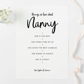 Things We Love About Nanny Print, 2 of 6