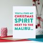 Christmas Spirit Vodka Funny Greeting Card, thumbnail 4 of 5