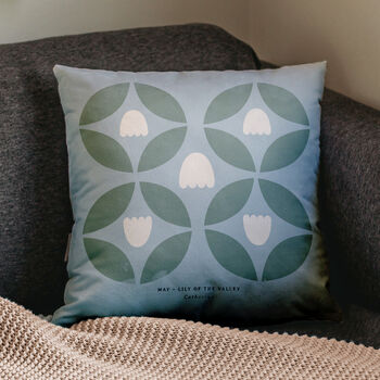 Personalised Birth Flower Patterned Cushion, 5 of 7