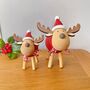 Mummy And Baby Wooden Reindeer Pair, thumbnail 4 of 5