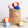 Easter Gonk Cushion Cover Intermediate Knitting Kit, thumbnail 7 of 8