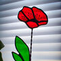 Red Poppy Everlasting Stained Glass Flowers, thumbnail 1 of 5