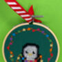 Penguin Fairy Lights Cross Stitch Kit, thumbnail 2 of 7