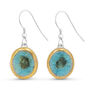 Turquoise Reef Oval Drop Earrings, thumbnail 1 of 5