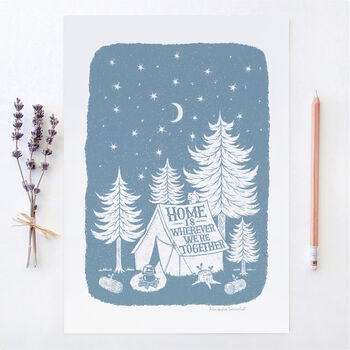 Home Together Camping Print, 4 of 4