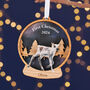 Heritage Baby Reindeer Snow Globe First Christmas Decoration, thumbnail 1 of 4