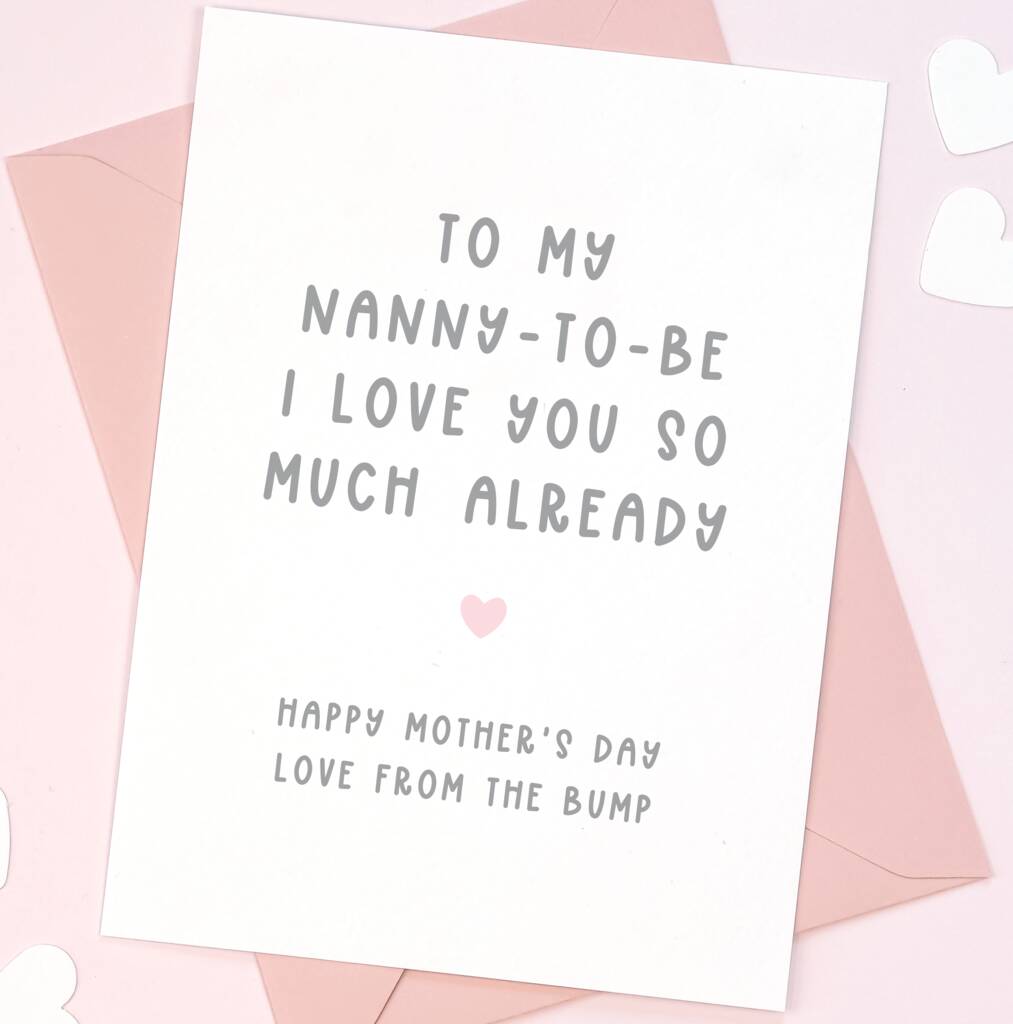 Nanny To Be Mother's Day Card, 1 of 4