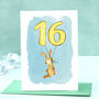 Rabbit 16th Birthday Card, thumbnail 1 of 7