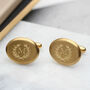 Personalised Initial Oval Cufflinks, thumbnail 2 of 6