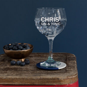 Personalised Engraved Gin Goblet Alcohol Gifts For Husband, 2 of 4
