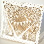 Whimsical Heart Garden Wedding Laser Cut Card, thumbnail 4 of 6