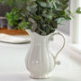 Littondale Classical Ivory Ceramic Jug Vase, thumbnail 3 of 10