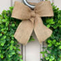 All Year Round Buxus Door Wreath With Hessian Bow, thumbnail 3 of 3