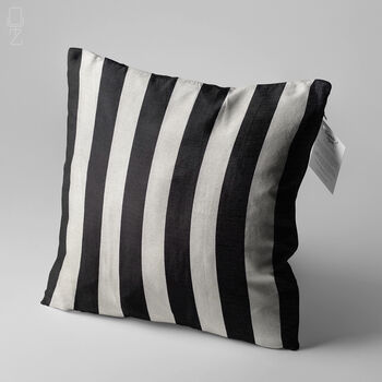 Black And White Cushion Cover With Striped Pattern, 3 of 7