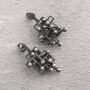 Mindfulness Calming Silver Stud Earrings, thumbnail 3 of 7