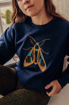 Embroidered Large Festive Moth Sweater, 3 of 4