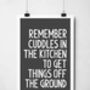 Remember Cuddles In The Kitchen Print, thumbnail 8 of 8