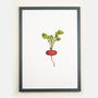 Red Radish Vegetable Wall Art, thumbnail 1 of 4