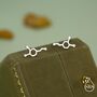 Happiness Molecules Dopamine Stud Earrings In Sterling Silver, thumbnail 1 of 12