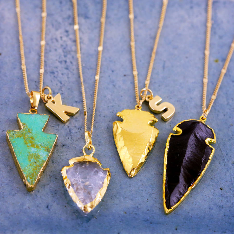 24 K Arrow Pendant Necklace By J&S Jewellery | notonthehighstreet.com