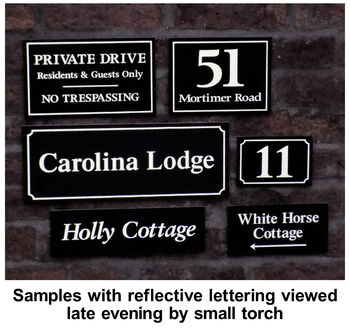 New Reflective Personalised House Number Sign, 3 of 3