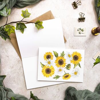 Sunflower Note Cards And Envelopes, 4 of 5