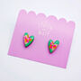 Riso Heart Studs, thumbnail 5 of 6