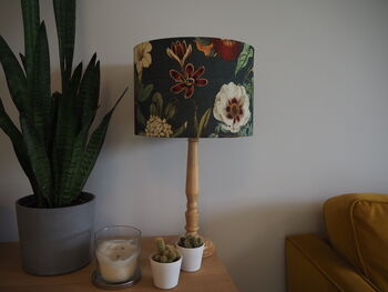 Dark Green Exotic Floral Lampshade, 3 of 10