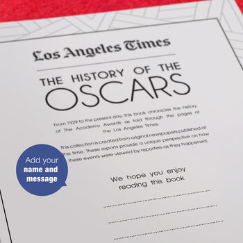 The Oscars Deluxe Personalised History Gift Book, 2 of 9