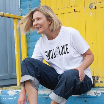 'Love Is Love' White Unisex T Shirt, 3 of 3