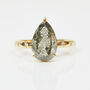 Pear Salt And Pepper Diamond Engagement Ring, 18ct Gold, thumbnail 2 of 8