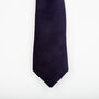 Mens Midnight Navy Velvet Slim Style Tie, thumbnail 6 of 8
