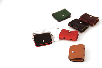 Personalised Leather Earphone Tidy Case, 4 of 8