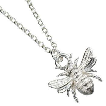 Personalised Sterling Silver Bumble Bee Necklace, 3 of 7