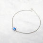 Turkish Evil Eye Friendship Sterling Silver Bracelet, thumbnail 1 of 5