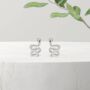 Snake Stud Earrings In Sterling Silver, thumbnail 1 of 12