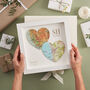 In Love Since Two Map Hearts Personalised Print, thumbnail 1 of 7