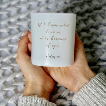 Personalised If I Know What Love Is Scented Candle, 2 of 5