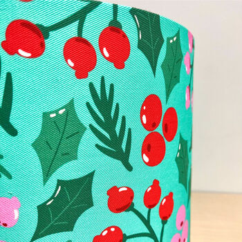 It's A 'Holly Jolly' Christmas Lampshade In Green, 4 of 6